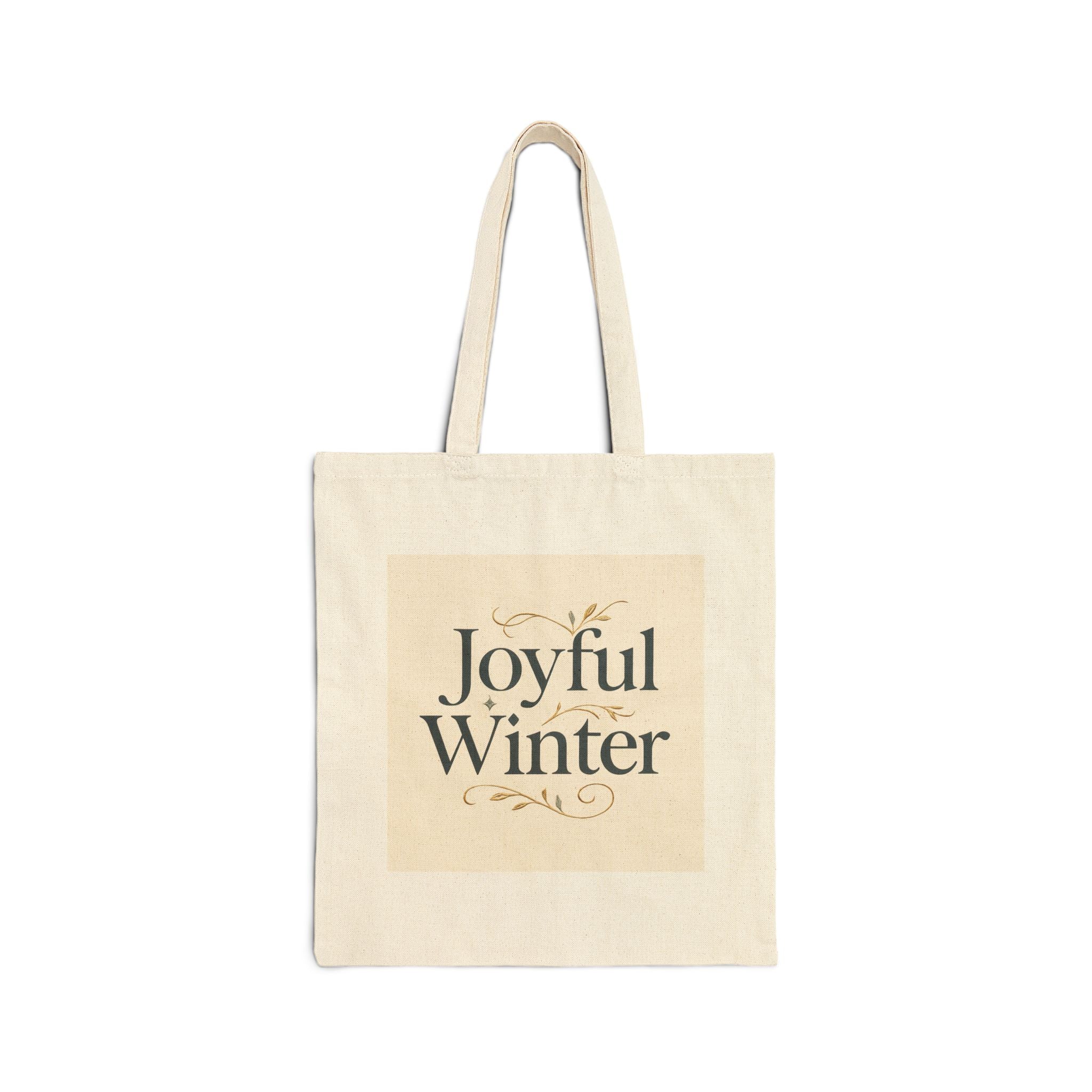 Joyful Winter Canvas Tote
