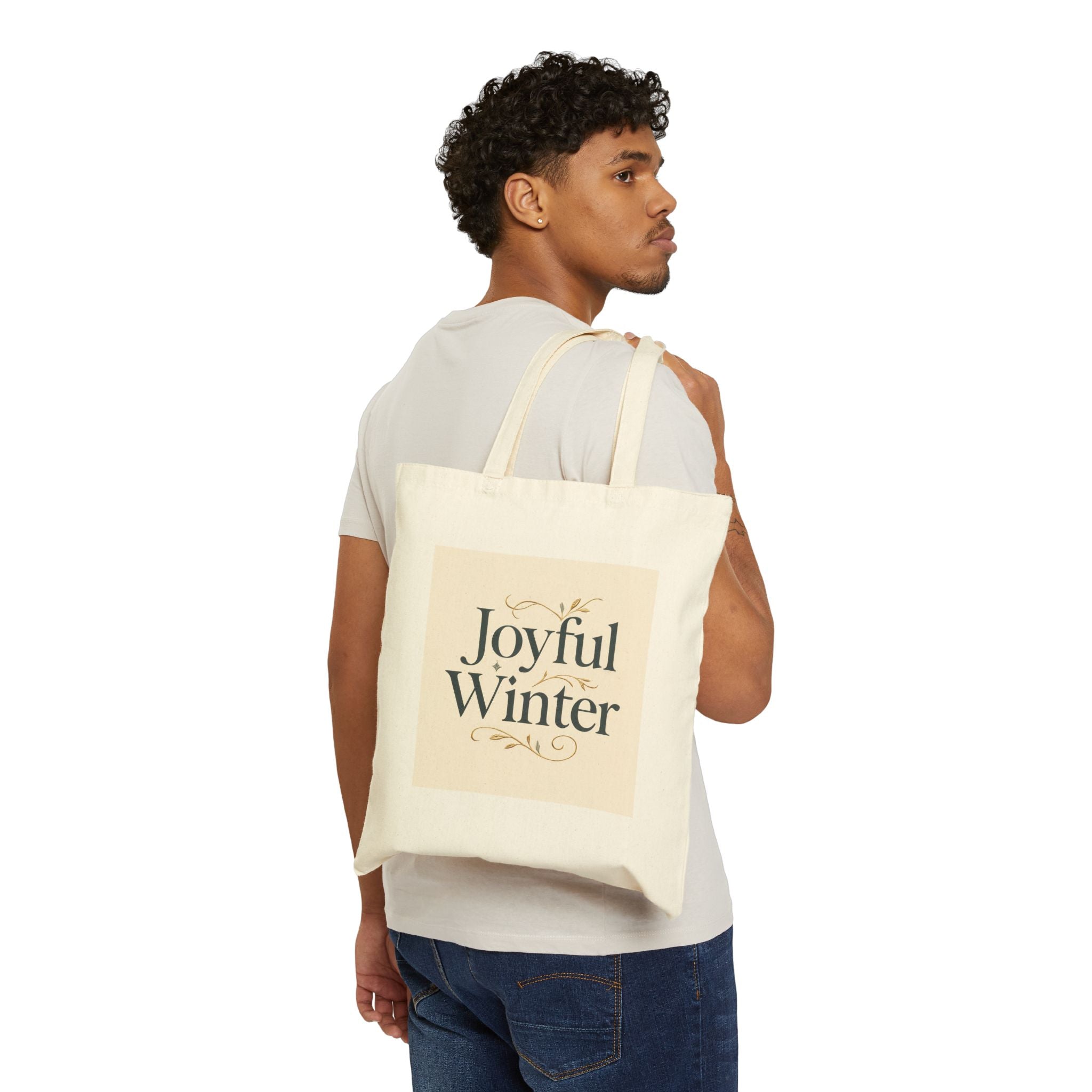 Joyful Winter Canvas Tote