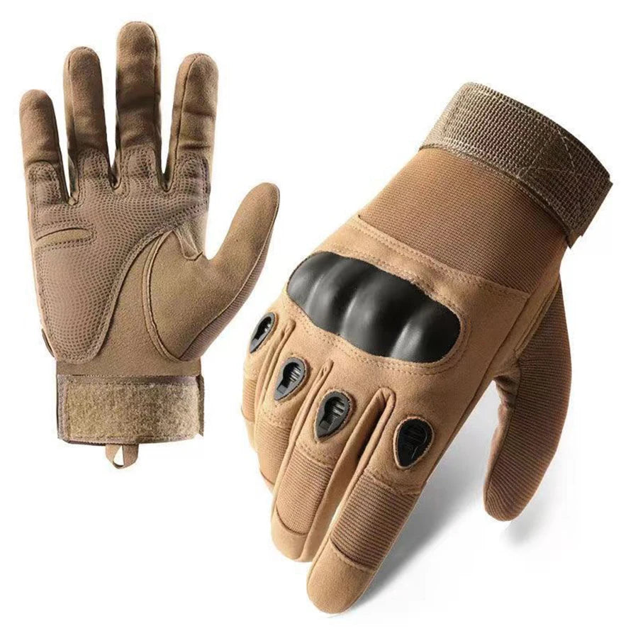 Tactical gloves, full-finger, all-season, outdoor, mountaineering, sports, fitness, touchscreen, anti-slip, wear-resistant, comb