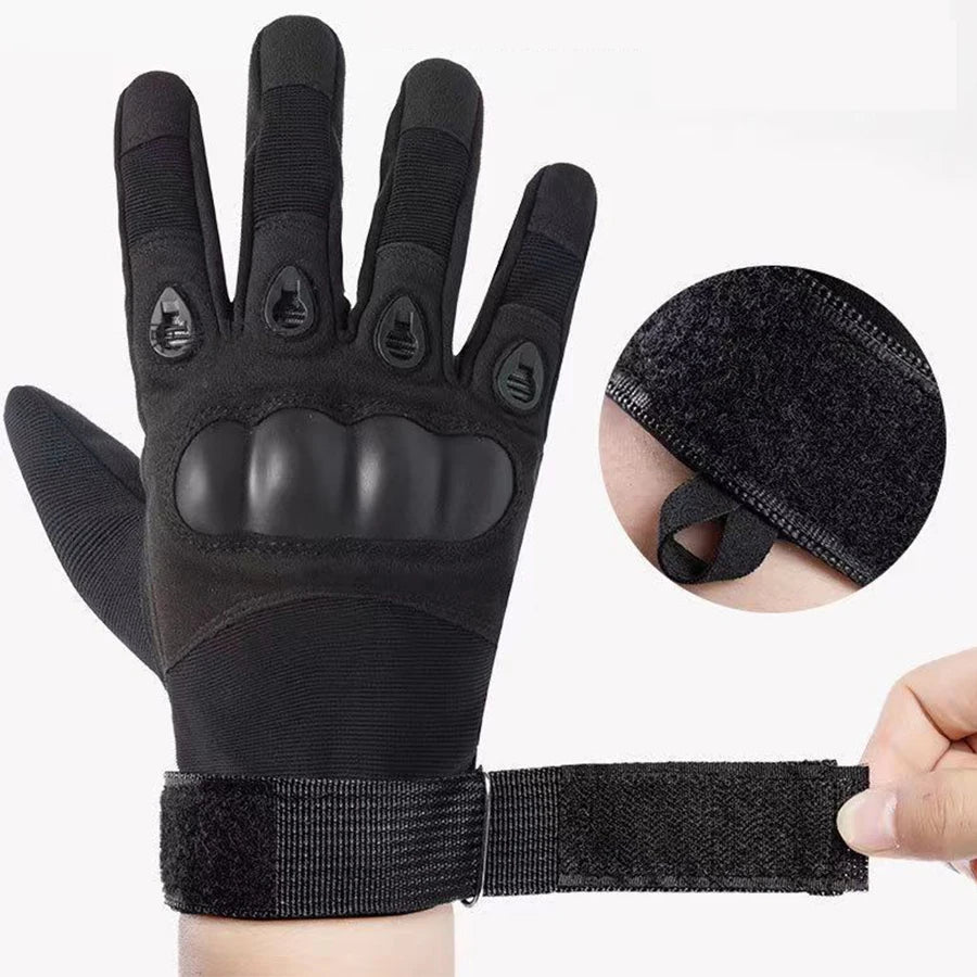 Tactical gloves, full-finger, all-season, outdoor, mountaineering, sports, fitness, touchscreen, anti-slip, wear-resistant, comb