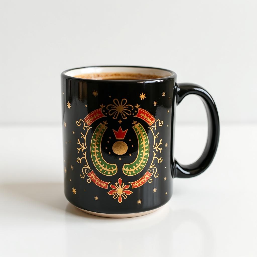 Holiday Magic Color-Changing Mug - Christmas and Kwanzaa heat-activated ceramic cup