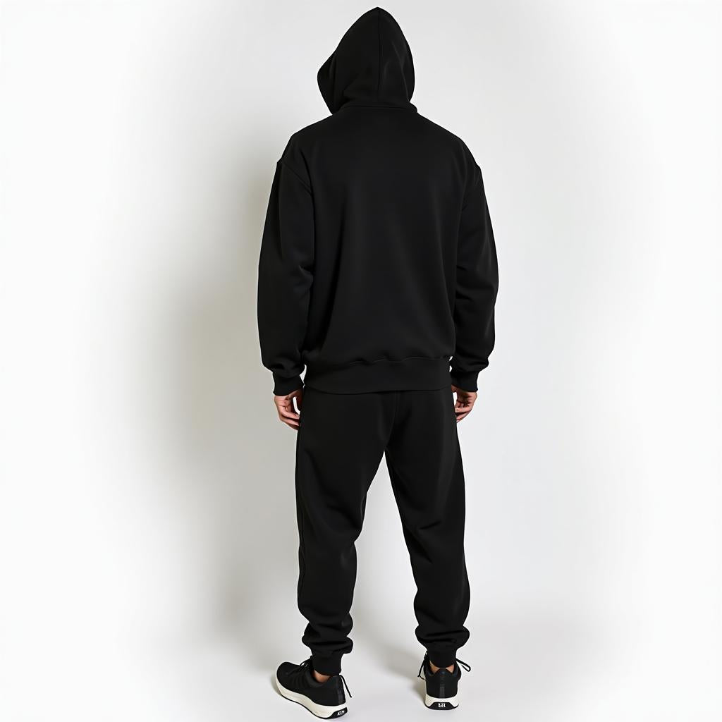 Black Sweatsuit Set - Premium matching hoodie and joggers