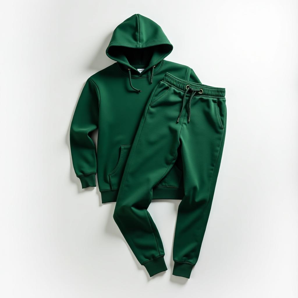 Forest Green Sweatsuit Set - Premium matching hoodie and joggers