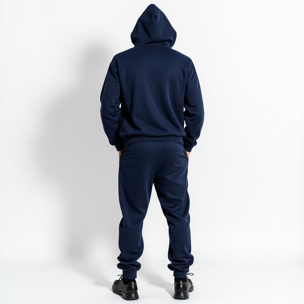 Navy Blue Sweatsuit Set - Premium matching hoodie and joggers